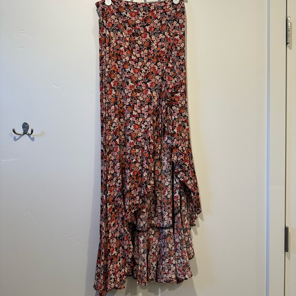 Floral Asymmetrical Skirt